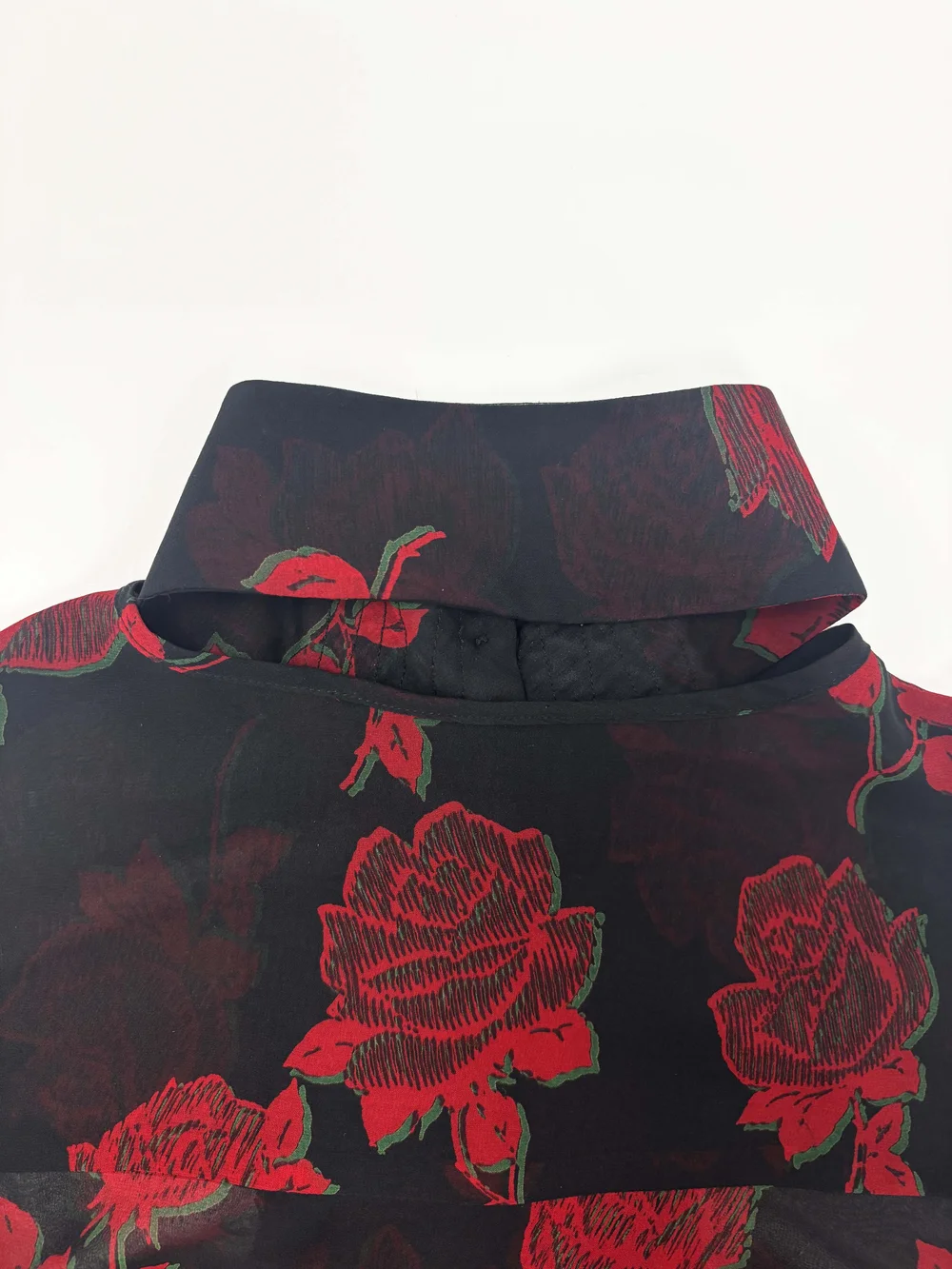 Alexander McQueen S/S 2002 red silk ruffle shirt — JAMES VELORIA